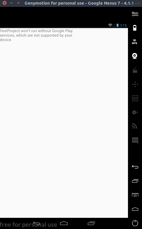 Google Play Services missing