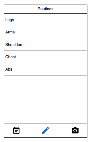 Routines page detail
