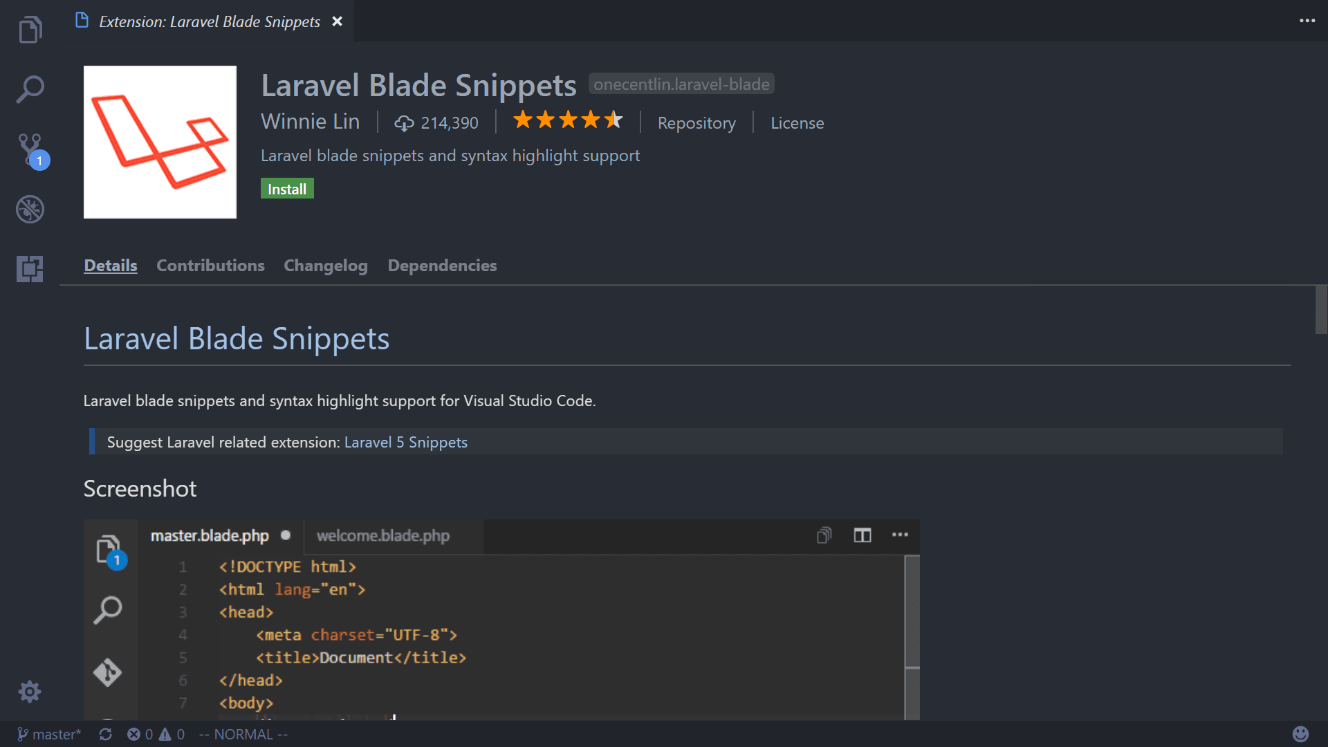 blade snippets