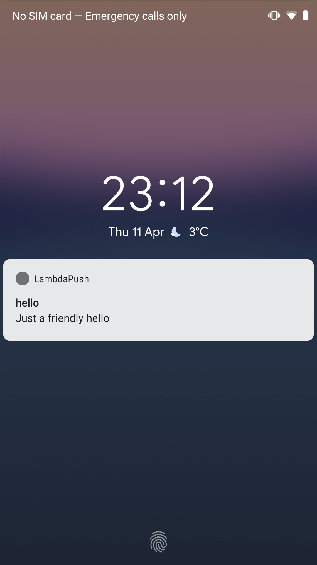lambda-android-push-notification